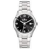 Dugena Herren Quarz-Armbanduhr, Saphirglas, Edelstahlarmband, Tresor, Silber/Schwarz, 4460692