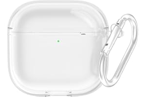 GETBSTOOP Transparent Protective Cover for (A-pple) AirPods 4 TPU Wireless Earphone Cover with Carabiner Transparent Case for (A-pple) Air-Pods 4 (2024) Charging Case