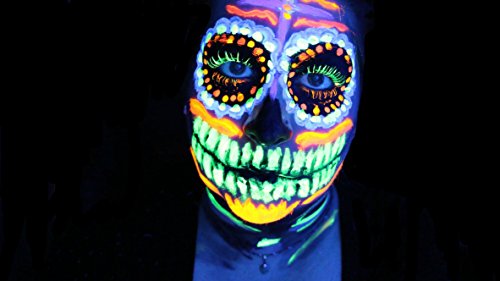 Fluoreszierende UV Neon Farbe für Gesicht und Körper 6 x 10 ml Röhren – leuchten Party Clubbing Festivals begeisterte - 4
