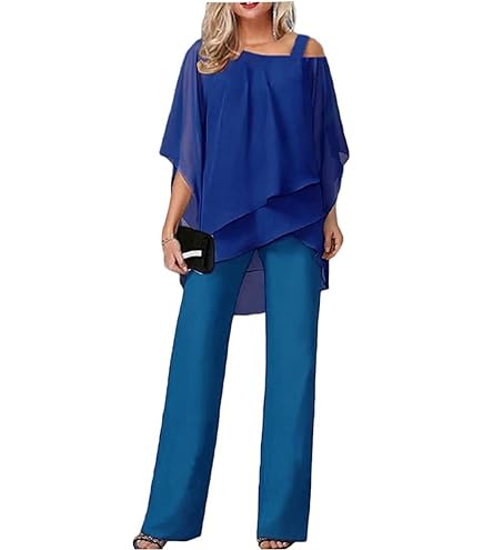 Damen Jumpsuit Overall Elegant - Langarm Mit Gürtel | Festlich & Casual | Polyester Spandex