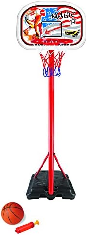 Basketball Magic Floor Lamp, Basketball Basketball 158 cm Floor Lamp, Floor Lamp, MOPLEN Ring of Diameter 28 cm, Stable and Secure with zavorrabile Base Ideal For The Smaller Ball and Pump Included in pack.