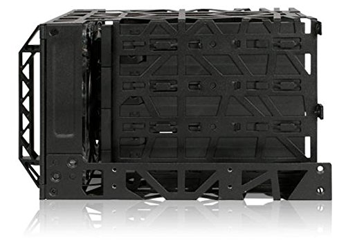 Icy Dock Black Vortex MB074SP-B – Festplattenkaefig Für 4x 3,5 Zoll (8,9cm) Festplatten – 120mm LED-Lüfter – Schwarz - 5