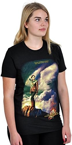 The Hunger Games Two Protagonists Katniss Hunger Games Catching Fire T Shirt to -  Black - XL