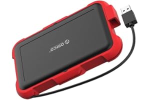ORICO 2,5 cala obudowa dysku twardego USB 3.0 przenośny czytnik obudowy dysku twardego do 9,5 mm i 7 mm 2,5" SATA III SSD i HDD - kompatybilny z Windows, Mac, Linux, PS4 i więcej - czarny i czerwony