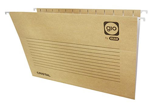 Elba Gio - Caja de 25 carpetas colgantes para caj  n  F    bicolor