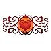 Sizzix Thinlits Decorative Border and Heart Die Set, Pack of 2