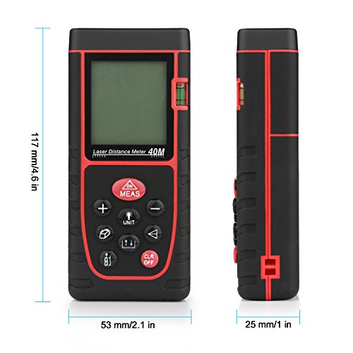 Handheld Laser-Entfernungsmesser Hohe Präzision Distanzmessgerät Infrarot-Messung Messbereich 0.05 bis 40m - 2