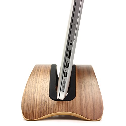 [TOP] Original Urcover® Edition Samdi Echt Holz Notebookständer und Tablet Halter [Deutscher FACHHANDEL] Designer Laptopständer für Lenovo|Asus|Samsung|MacBook|iPad Ständer| Tabletständer Dunkel Braun - 5