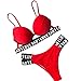 Produktbild 2019 Neu Damen Sexy Briefdruck Bikini Set,Frauen Sommer Casual Strand Push Up Gepolsterter Bh Badeanzug Badebekleidung Tankini Beachwear