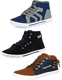 Bersache Men Combo Pack of 3 Casual Sneakers Shoes