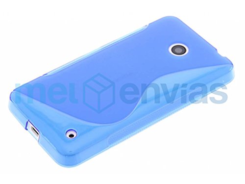 Funda para NOKIA LUMIA 630   635 GEL TPU Dise  o S-Line Color AZUL