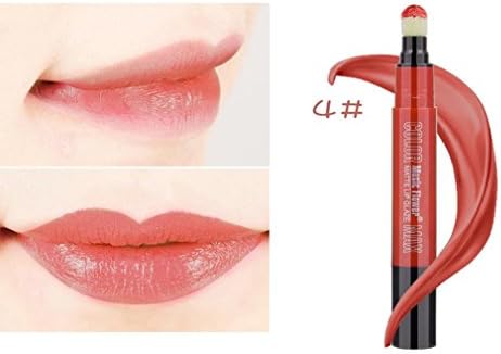 2018 Matte Silky Bite Lip Lipsticks, GreatestPAK Makeup Rotating Soft Air Cushion Sponge Lipstick (4#)