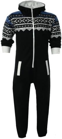 Kids Unisex Aztec Print Zip Up Onesie Hooded Jumpsuit Sleep Wear all in one Playsuit