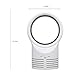 Produktbild Hongxj Ventilator des Autoventilators 12V Blattloser Mini Stiller Tragbarer Ventilator Dual Justierbar,White