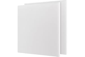 JOIKIT 2 Pack 12 x 12 Inch UHMW Polyethylene Sheets, 1/2 Inch Thick Ultra High Molecular Weight Opaque White Plastic Sheet for Home, Industrial, Automobile, Impact Resistant