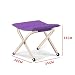 Produktbild SUPRIEE Gepolsterter Fußhocker Klapphocker Tragbarer Leichter Klappstuhl Aluminium Angelsitz Leinenstoff mit Kissen erhältlich Grün für Camping Wandern Festival Garten Ma, Metall, violett, Large