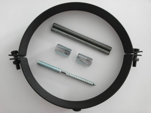 Rohrschellen-Set 150er Ofenrohrschelle schwarz