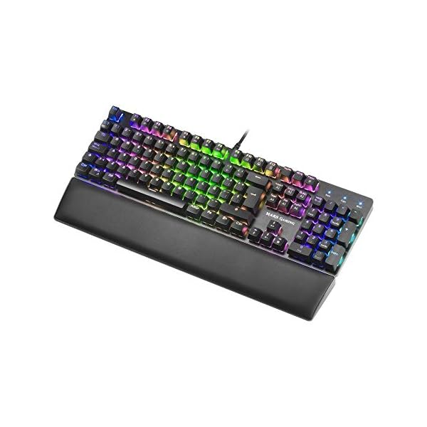 Mars Gaming MK5, teclado mecánico switch rojo, RGB 16.8, software, reposamuñecas - Image 4