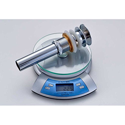 Auralum Ablaufventil Ablaufgarnitur Waschbecken mit überlauf Push Up Abfluss Pop-up - 3