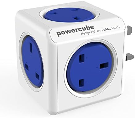 PowerCube 7100/UKORPC 240V Power Strip with 5-Way Socket - Blue