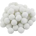 Perlin Lot De 100 Pompons Rouges 30 Mm - Pompons Coton Pour Couture Tilda, Travaux Manuels Créatifs Et Loisirs