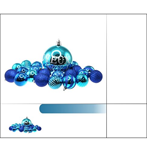 41kUtoSUVJL Fomax 20 Boules de Noël 6cm et de Boule 15cm 'Joyeux Noël' - Sirius