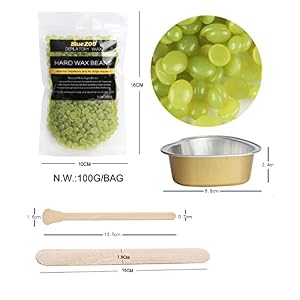 Bluezoo Waxing Kit Electric Wax Warmer with Hard Wax Beans Mini Melting Pot and Wax Applicator Sticks - Image 15