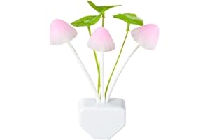 MONTTESE Setas Luminosas, Sensor de Luz en Forma de 3 Setas para un Hogar Encantador, enchufe quitamiedos para bebe e infantil