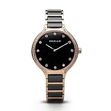 BERING Time 30434-746 Damenarmbanduhr Ceramic Kollektion mit Edelstahlband und kratzfestem Saphirglas.Designed in Denmark