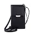 Produktbild Damen-RFID, das die Crossbody-Handy-Geldbeutel-Halter-Geldbörse Lila der großen Kapazitäts-Frauen Schwarz