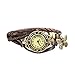 Produktbild Celerhual Donna Vintage Wacthes Farfalla ciondolo bracciale da polso in Pelle intrecciata orologio al quarzo Donna Wacth