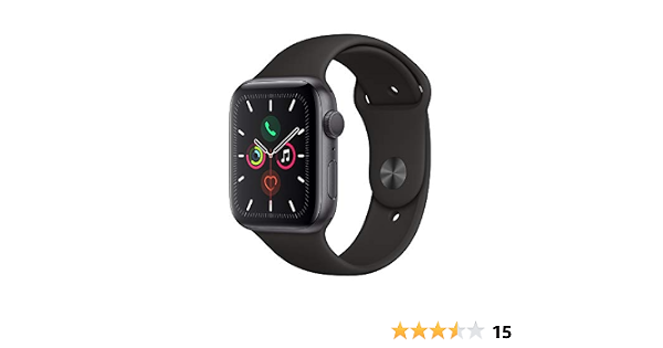 Apple Watch Series 5 (GPS, 44mm) - Case Grigio Siderale in Alluminio con  Cinturino Sport Nero (Ricondizionato) : Amazon.it: Elettronica