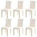 Produktbild Mendler 6X Esszimmerstuhl HWC-E58, Stuhl Essstühle ~ Kunstleder Creme, helle Beine