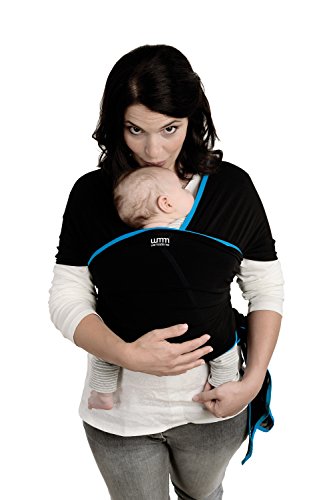We Made Me Hybrid Wuti Wrap Two Way Stretchy Baby Wrap (Midnight Black)