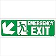 Amazing sign Night Glow Emergency Exit Men Running with Arrow Sign Board