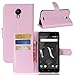 Price comparison product image LMAZWUFULM Case for Wiko Jerry 2 (5 Inch) PU Leather cover Magnetic Closure Protection Cover Litchi Stent Function Flip Case for Wiko Jerry 2 Pink