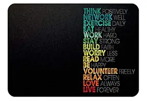 ZORI Mouse pad Inspirational Quotes Multi Printed Gaming Mouse mat (Large Washable Non Slip Rubber Base Best for Office Home Laptop Desktop WFH 8.6x7) (Multiple Quotes)