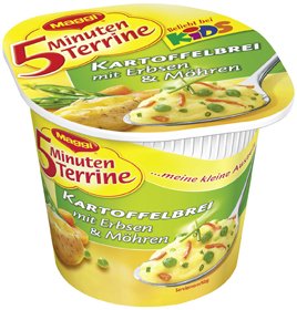 Preisvergleich Produktbild Maggi 5-Minuten-Terrine Kartoffelbrei mit Erbsen & Möhren 48g