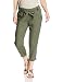 New Look Maternity Women's Lolly Linen Tapered Maternity Trousers, Green (Dark Khaki), 12