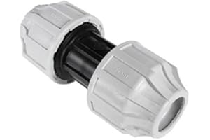 SOMATHERM FOR YOU, Raccord plastique manchon égal pour tube PE Ø32 mm - Installation facile et rapide, idéal pour irrigation - Résistant jusqu'à 16 bars et 80°C, norme ACS