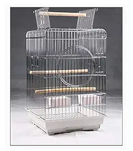 Foldable Square Metal Bird cage for Macaw, Green Parrot and All Big Birds L 18