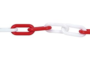 STAFER Catena in plastica 2,5 mt da 6mm colore Bianco/Rosso