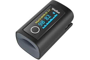 ViATOM SP-O2 - Monitor de oxígeno en Sangre y pulsómetro, Pilas y Correa para el Cuello (No Bluetooth, Gris)