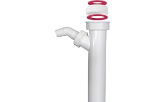 Schläfer 439001 | Canotto Sifone per Scarico Sottolavello, Tubo Regolabile con Raccordo Universale 1 1/2" e 1 1/4", Connettore per Attacco per Lavatrice e Lavastoviglie, in PVC Durevole e Resistente