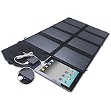 SUNKINGDOM 52W Solar Ladegerät (24 V DC bis 5V USB Dual Ausgang Ladegerät) Solar Panel für Laptop, Akku, Netz Bank, iPad, iPhone und Andere Digitale Geräte