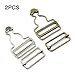 Produktbild 2 Stück/Set, Metallschnallen, Latzhosenträger, Schnallen, Latzhose, Clips mit rechteckiger Schnalle für Strapse und Gurte Free Size silber