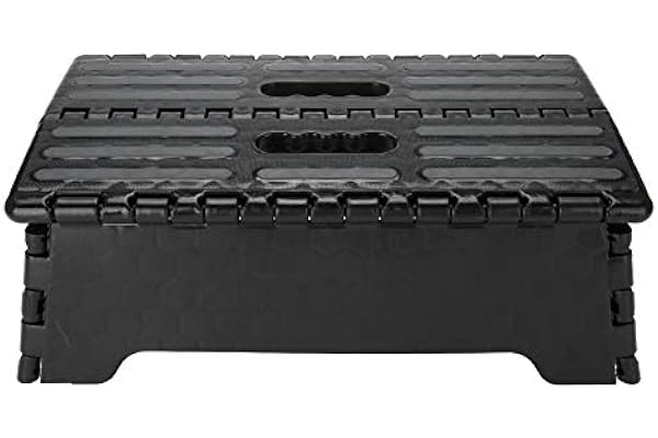 Hopfällbart halvsteg, lättviktssteg i pall Antislip Half Step, öppnas enkelt med en vändning, robust nog för att stödja vuxna och säkert nog för trappor inomhus och utomhus