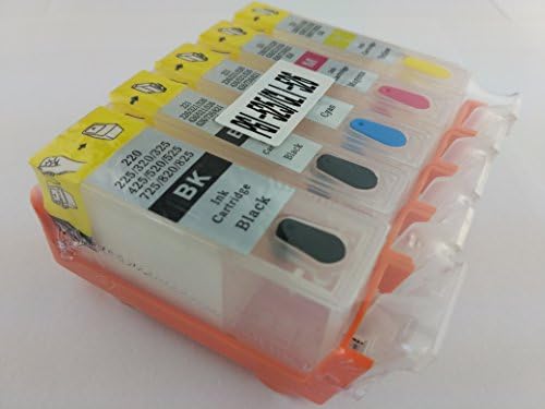HEMEI Empty Refillable Ink Cartridge Replacement for PGI-520 CLI-521,for PiXMA iP3600 iP4600 iP4700 MP540 MP550 MP560 MP620 MP620B MP630 MP640 MP980 MP990 MX860 MX870 Printers
