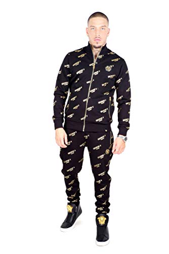 Avenue George V Paris - Chándal con Estampado Dorado Negro S