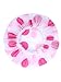 Moolecole Women's Waterproof Transparent Lace Shower Cap Polka Dots Bathing Cap Spa Shower Hat Pink